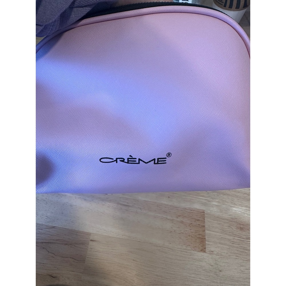 The Creme Shop Hello Kitty Pink Makeup Bag Cosmetic Pouch Sanrio Vegan Leather - Picture 6 of 9